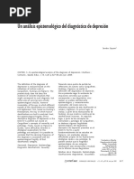 Capponi, S (2006) Un Análisis Epistemológico Del Diagnóstico de Depresión