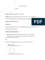 Find The Volume of A Cone: Mathematics/ Grade 8 Objective: Students Will Analyze Formulas For The Volumes of A Cone by Classifying The