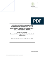 Intervención Logopédica en Trastornos Del Espectro Autista y en La Deficiencia Mental