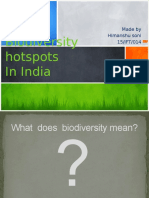 Biodiversity Hotspots in India: Made by Himanshu Soni 15/IFT/014