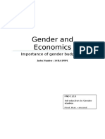 Gender and Economics: Importance of Gender Budgeting