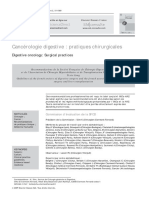 Recommandations de La Société Française de Chirurgie Digestive (SFCD) Et de l’Association de Chirurgie Hépatobiliaire Et de Transplantation Hépatique (ACHBT)-Cancérologie Digestive _ Pratiques Chirurg