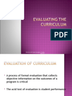 Evaluating The Curriculum