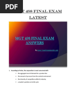 UOP MGT 498 Final Exam Latest Assignment