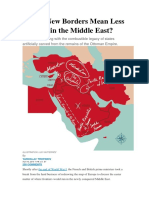 Would New Borders Mean Less Conflict in The Middle East