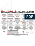 Sec Lunch Menu May 10