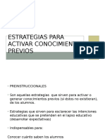 Estrategias para Activar Conocimientos Previos.