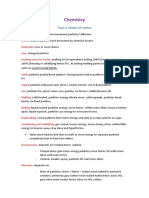 Chemistry: Topic 1 States of Matter