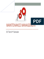 Maintenance Management