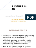 Ethical Issues in Medicine