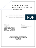 Micro-Finance Study in Jalandhar