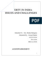 Poverty in India: Issues and Challenges: Acknowledgement