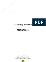 M.D Kansil: A Genealogy Report For