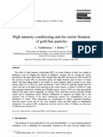 High Intensity Conditioning and The Carrier Flotation of Gold Fine Particles