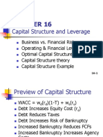 14W-Ch 16 Capital Structure Decisions - Basics