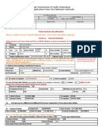 High Commission of India Visa Application Form