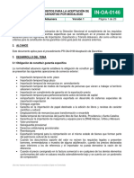 Instructivo Requisitos para Aceptacion de Garantias Por Modalidad