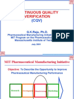 Continuous Quality Verification: G.K.Raju, PH.D