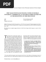 The Valle Ponti Lead Ingots:Notes On Roman Notables Commercial Activities in Free Illyricum at The Bigining of The Principate