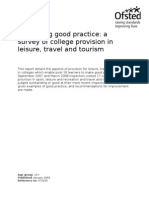 Identifying Good Practice: A Survey of College Provision in Leisure, Travel and Tourism