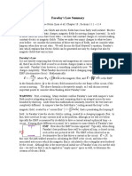 Summary Faraday's Law