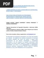 ¿Cómo Saber Si Las Redes de Protección Social Tienen Una Dimensión Nutricional?