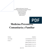 Medicina Preventiva, Comunitaria y Familiar.