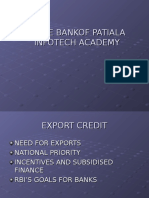 Presentation On Export Credit