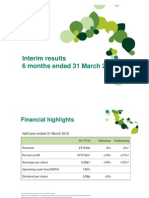 Sage H1 2010 Earnings