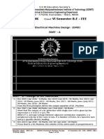 Electrical Machine Design Question Bank - As Per VTU Syllabus