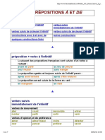 Les Prépositions À Et de