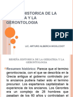 Reseña Historica de La Geriatria