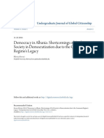 Democracy in Albania, Shortcomings of Civil Society in Ddemocratization Due To The Communist Regime's Legacy - Klevisa Kovaci 2014