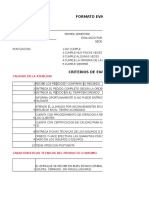 Formato de Evaluacion de Proveedores House Care Medical 2016