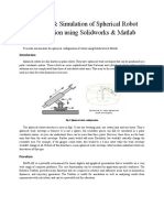 Modeling & Simulation of Spherical Robot Configuration Using Solidworks & Matlab