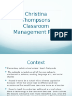 Classroom Mangagement Plan