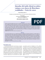 Fracturas Desplazadas Del Radio Distal en Niños - Fijacion Percutanea Con Clavos de Kirschner (RCOT 2007)