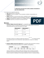 EA. Resolucion de Ejercicios Sobre Pruebas de Hipotesis e Intervalos de Confianza para Dos Poblaciones