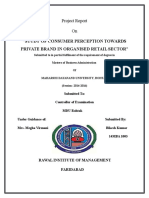 Study of Consumer Perception Towards Private Brand in Organised Retail Sector