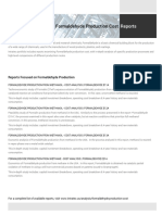 Feasibility Study of Formaldehyde Production