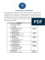 Pensum Curso Coaching PNL