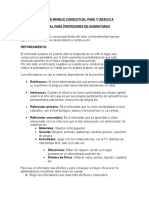 Pautas de Manejo Conductual para 1 Basico