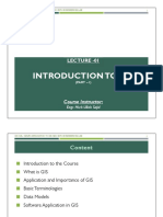 Lecture 01 - Introduction To GIS (Part - I)