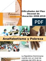 Dificultades Del Plan Decenal de Educación 2008-2018