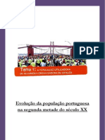 A Evolução Da População Portuguesa Na Segunda Metade Do Século XX