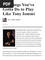 Tony Iommi Black Sabbath Geezer Butler Bill Ward 10 Things You'Ve Gotta Do To Play Like Tony Iommi - GuitarPlayer