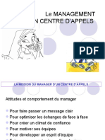 Le Management D'un Centre D'appels Pour Support