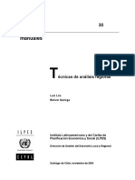 Tecnicas de Analisis Regional. Luis Lira y Bolivar Quiroga. Felipe