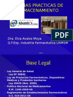 Buenas Practicas de Almacenamiento: Dra. Elva Avalos Moya Q.F.Esp. Industria Farmacéutica UNMSM