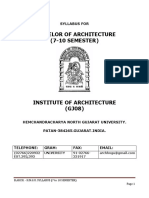 B.arch Syllabus 7-10 Sem